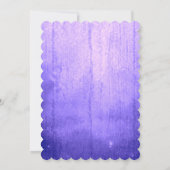 水彩多肉多肉鳥紫ブライダルシャワー 招待状 (裏面)