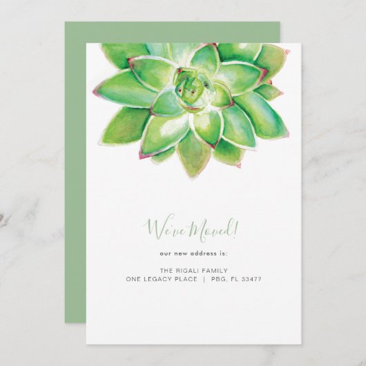 水彩多肉性の動き発表 シーズンカード (正面/裏面)