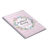 水彩多肉性サボテン&ウッド素朴ボヘミア ノートブック (右側)