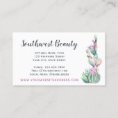 水彩多肉性サボテン&ウッド素朴ボヘミア 名刺 (裏面)