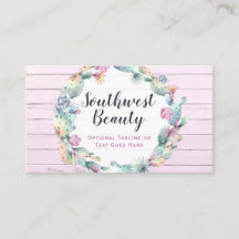 水彩多肉性サボテン&ウッド素朴ボヘミア