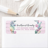 水彩多肉性サボホ差出人住所 ラベル (インサイチュ)