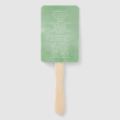 水彩多肉性ジオメトリック結婚式 プログラム ハンドファン (裏面)