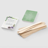 水彩多肉性ジオメトリック結婚式 プログラム ハンドファン (組立なし)