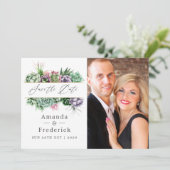 水彩多肉性ジオメト結婚リ セーブザデート (スタンド正面)