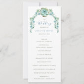 水彩多肉性フラワーガーデン結婚式 プログラム (正面)