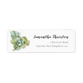 水彩多肉性差出人住所ラベル ラベル (正面)