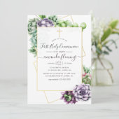 水彩多肉性幾何学聖域 招待状 (スタンド正面)