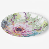 水彩多肉性紙プレート ペーパープレート (アングル)