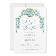 水彩多肉株庭園の結婚式保存日