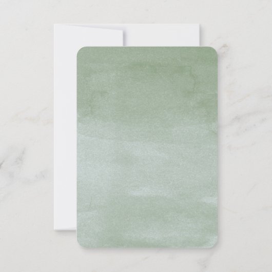 水彩多肉株庭園の結婚式RSVPカード 出欠カード (裏面)