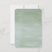 水彩多肉株庭園の結婚式RSVPカード 出欠カード (裏面)