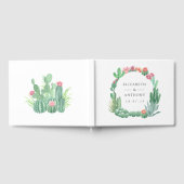 水彩多肉株結婚の ゲストブック (全面)