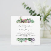 水彩多肉株結婚の 招待状 (スタンド正面)