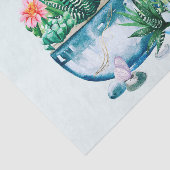 水彩多肉植物のポット 薄葉紙 (詳細)