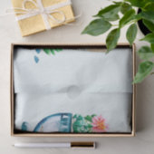 水彩多肉植物のポット 薄葉紙 (ギフト)