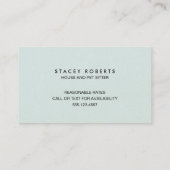 水彩多肉植物ハウスペットシッター 名刺 (裏面)