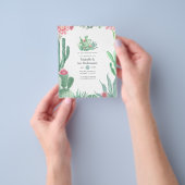 水彩多肉植物婚礼伴娘午餐会 チラシ (手)