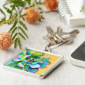 水彩多肉植物 キーホルダー (側面)