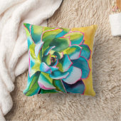 水彩多肉植物 クッション (ブランケット)
