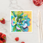 水彩多肉植物 スタンダードカクテルナプキン (インサイチュ)