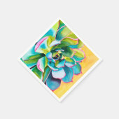 水彩多肉植物 スタンダードカクテルナプキン (角)