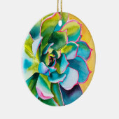 水彩多肉植物 セラミックオーナメント (右)