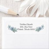 水彩多肉植物&フラワー差出人住所ラベル ラベル (インサイチュ)