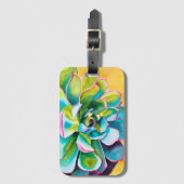 水彩多肉植物 ラゲッジタグ (正面縦)