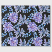 水彩多肉植物 ラッピングペーパー (フラット)