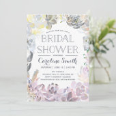 水彩多肉植物 | 婚前披露パーティー 招待状 (スタンド正面)