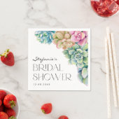 水彩多肉汁夏ブライダルシャワー スタンダードカクテルナプキン (インサイチュ)