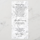 水彩多肉的な結婚式プログラム プログラム (裏面)