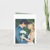 水彩多肉質ガーデンスタイリッシュサマー結婚ズ サンキューカード (裏面)