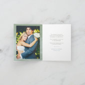 水彩多肉質ガーデンスタイリッシュサマー結婚ズ サンキューカード (内部)