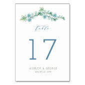 水彩多肉質ガーデンスタイリッシュサマー結婚ズ テーブルナンバー (正面)