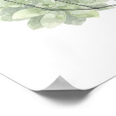 水彩多肉質テラリウム手描き ポスター (角)