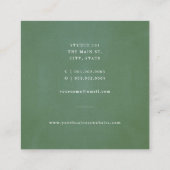 水彩多肉質フローラシック植物園 スクエア名刺 (裏面)