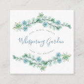 水彩多肉質フローラシック植物園 スクエア名刺 (正面)