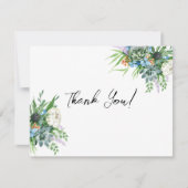 水彩多肉質フローラブーケボホ結婚ズ サンキューカード (正面)