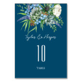 水彩多肉質フローラブーケボホ結婚ズ テーブルナンバー (裏面)