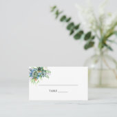 水彩多肉質フローラブーケボホ結婚ズ プレイスカード (スタンド正面)