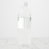 水彩多肉質フローラブーケボホ結婚ズ ペットボトルラベル (裏面)