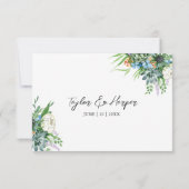 水彩多肉質フローラブーケボホ結婚ズ 出欠カード (裏面)