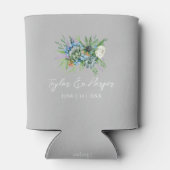 水彩多肉質フローラブーケボホ結婚ズ 缶クーラー (裏面)