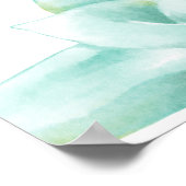 水彩多肉質ポスター – ミニマリスト ポスター (角)