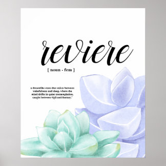 水彩多肉質ポスター – ミニマリスト ポスター