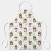 水彩多肉質水玉模様パターン エプロン (正面)