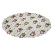 水彩多肉質水玉模様パターン カッティングボード (角)