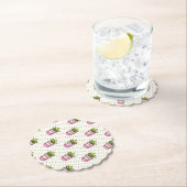 水彩多肉質水玉模様パターン ペーパーコースター (インサイチュ)